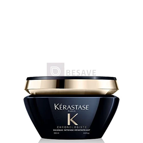 Kérastase Chronologiste Masque Intense Régénérant, Para Todos os Tipos de Cabelo, Regeneração e Hidratação Profunda, com Ácido Hialurônico e Vitamina E, 200ml