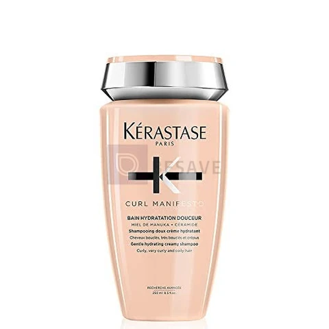 Kérastase Shampoo Curl Manifesto Bain Hydratation Douceur, Cabelos cacheados ou crespos, Definição de cachos, Mel de Manuka, Glicerina, Ceramidas, 250 ml