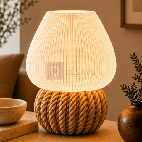 Luminária Varanasi | Abajur de Mesa Moderno LED Decoração Sala Quarto Escritório