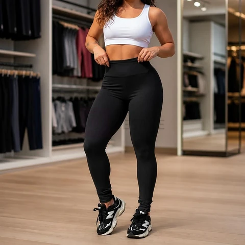 Calça Legging Zero Transparência Grossa Cintura Alta Koenig
