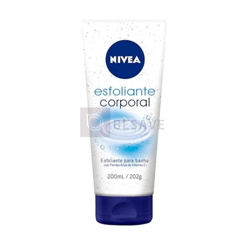 NIVEA Esfoliante Corporal para Banho 200ml, Esfoliação Suave, Remove Impurezas, Renovação Celular, Pele Uniforme e Macia