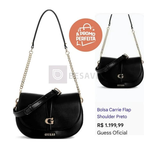 Bolsa de ombro Carrie Flap Carrie Flap Shoulder Bag GUESSfeminino