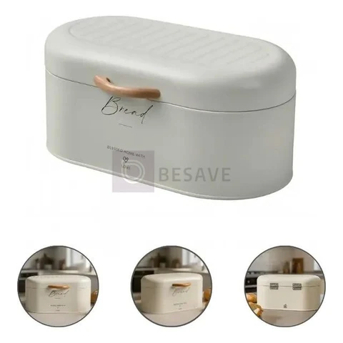 Porta Pão Grande Metal Organizador De Pães Bolo Moderno
