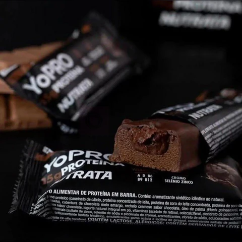 YoPro Bar 55g Display com 12 unidades Chocolate Nutrata