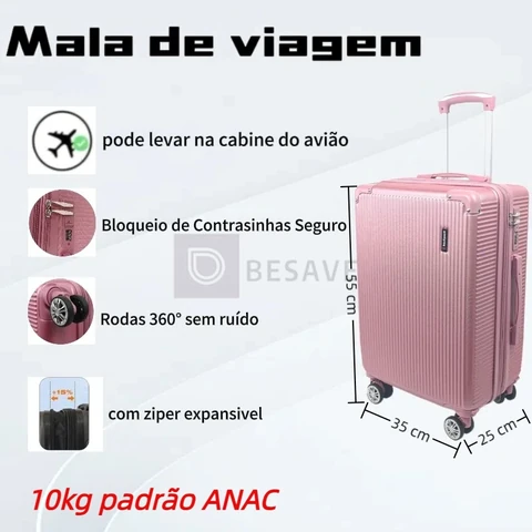 Mala De Bordo 360° ad, leve no avião. 2 zíperes, expansíveis rodinha duplo 9kg 10kg novo 2024 codigo:2024A-2025A