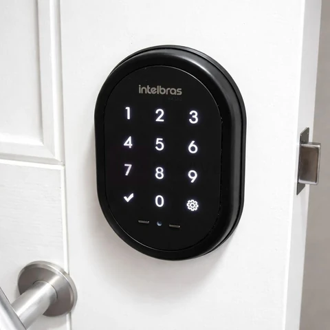 Fechadura Digital De Sobrepor Fr 102 Preto Intelbras