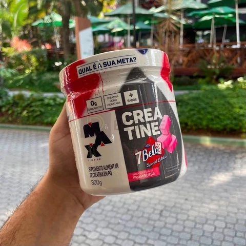 Creatina 7 Belo 300g Creatina Monohidratada Sabor Framboesa Força Energia Alta Performance Treino