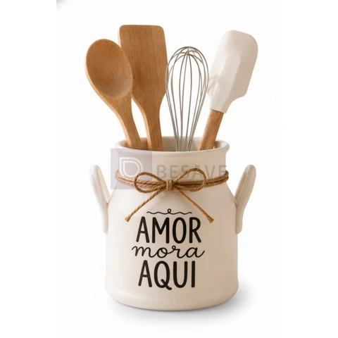 Porta talheres Cozinha Porta utensílios Decorativo Organizador Bancada Moderna Resistente