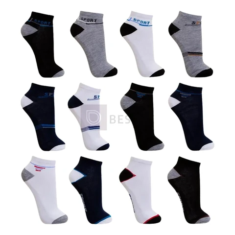Kit 12 Pares Meia Masculino Cano Curto Soquete Varias Cores