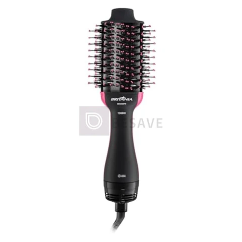 Britânia Escova Secadora BEC02PR Bivolt 4 em 1 1300W Plástico Rosa/Preto