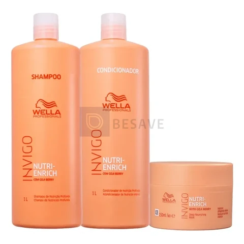 Wella Invigo Nutri Enrich Sh E Cond 1l, Máscara 150ml