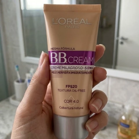 Bb Cream L'oréal Paris Creme Milagroso 5 Em 1 Fps 20 Médio Cor 4.0 30ml
