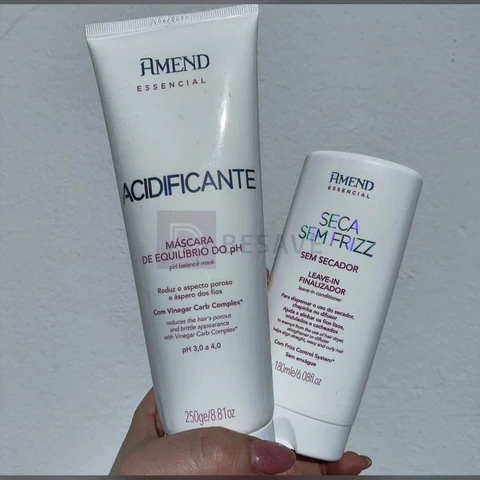 Kit Amend Acidificante Equilíbrio E Leave-in Seca Sem Frizz