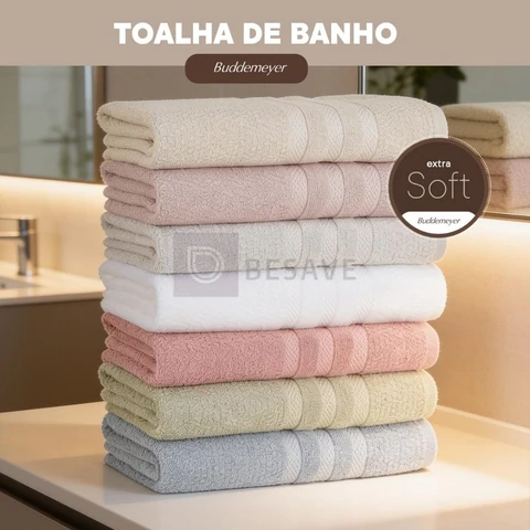 Toalha de Banho Buddemeyer Avulsa 100% Algodão Vanilla