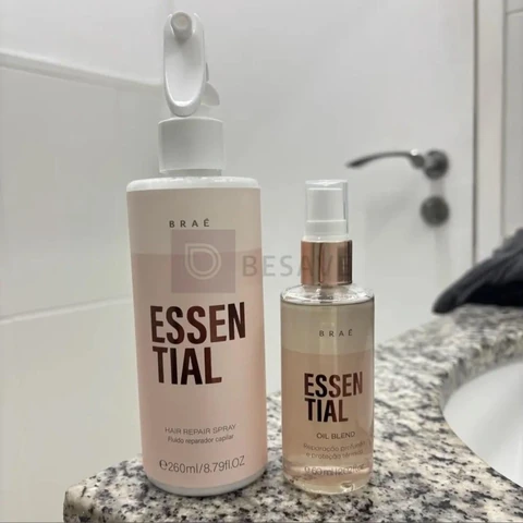 Kit Braé Essential Óleo e Sérum para Cabelos Danificados com Ácido Hialurônico