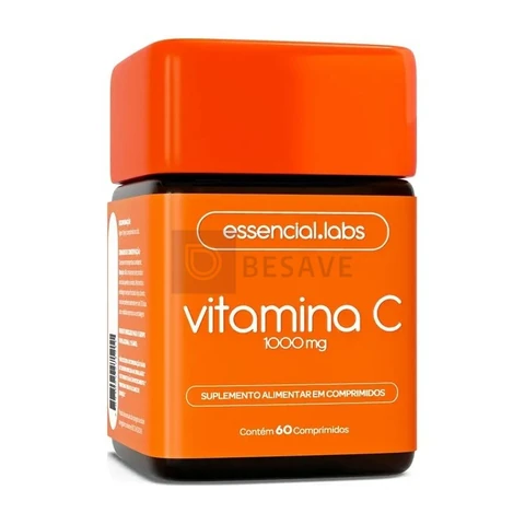 VITAMINA C 1000mg - Fórmula Concentrada e 100% PURA - 60 Doses
