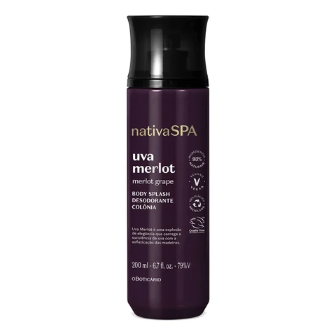 Body Splash Colônia Nativa Spa Uva Merlot 200ml