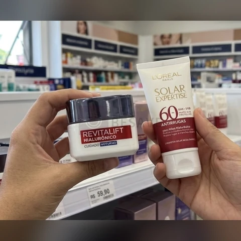 Kit Revitalift Hialurônico + Solar Expertise Antirrugas FPS60 L'Oréal Paris