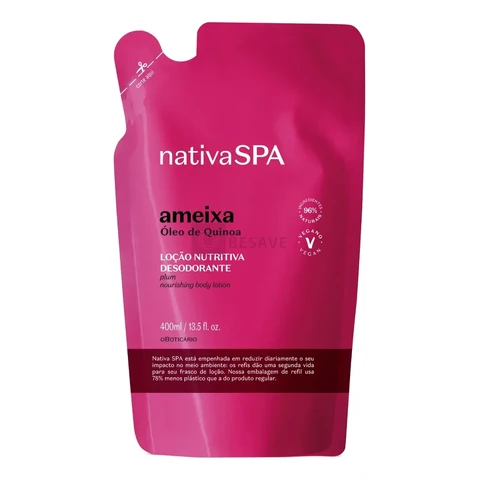 Refil Loção Hidratante Corporal Ameixa O Boticário 350ml