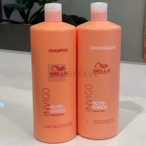Kit Wella Invigo Nutri Enrich Shampoo Condicionador E Válvulas