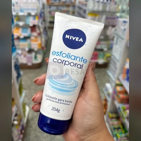 NIVEA Esfoliante Corporal para Banho 200ml, Esfoliação Suave, Remove Impurezas, Renovação Celular, Pele Uniforme e Macia