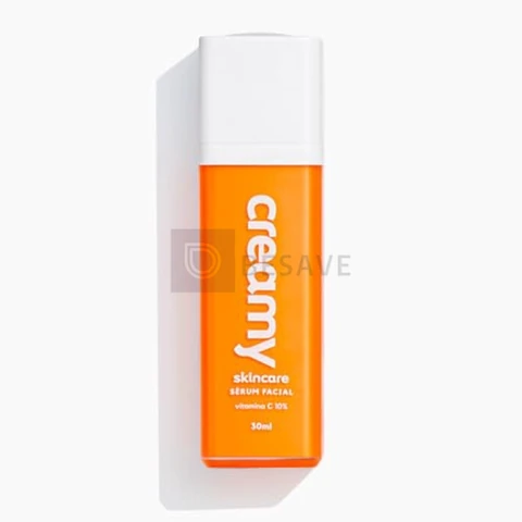 Creamy Skincare Vitamina C 30ml | Sérum Facial, Vitamina C 10%, Aumenta Firmeza da Pele, Previne Rugas Finas, Clareador de Manchas | Todos os Tipos de Pele