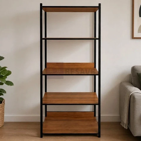 Estante Para Livros Industrial 63cm Mdp Metalon 5 Andares
