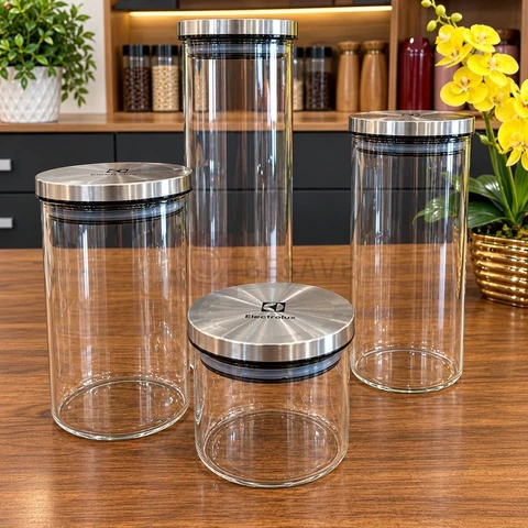 Kit Potes De Vidro Porta Mantimentos Herméticos Electrolux -