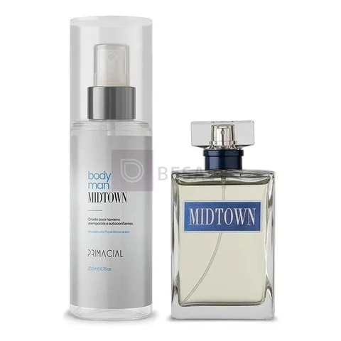 Kit Midtown Body Splash 200ml E Perfume 100ml By Primacial
