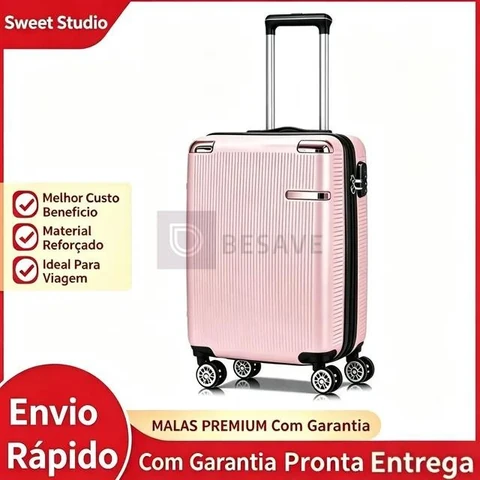 Mala Sweet Studio Para Viagem Bordo Pequena De Mão Com Rodas Removíveis Rosa Mala 2088