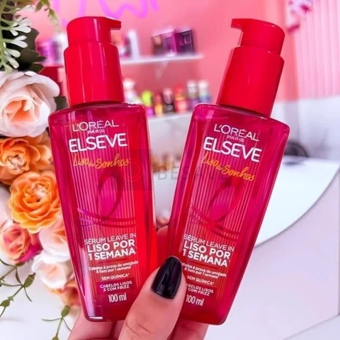 Sérum Leave-in Finalizador Capilar Efeito Liso por 1 Semana com Tecnologia Ativada por Calor Antifrizz e Protetor Térmico Elseve Liso dos Sonhos L'Oréal Paris 100ml