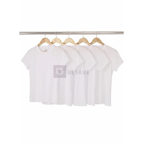 Kit 5 Camisetas Hering Básicas Femininas
