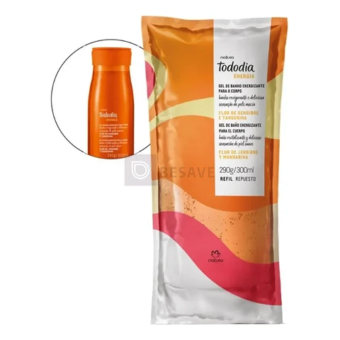 Refil Gel De Banho Energizante Corpo Natura Tododia 300ml