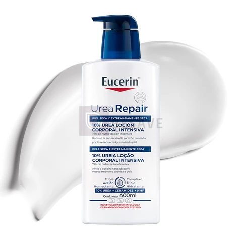 EUCERIN Loção Hidratante Corporal Urea Repair Plus 400ml, Hidratação Intensiva, Ureia, Pele Seca e Extra Seca