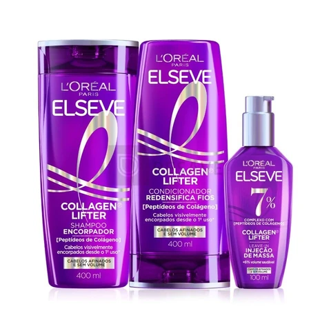 L'Oréal Paris Elseve Collagen Lifter Kit Shampoo, Condicionador e Sérum