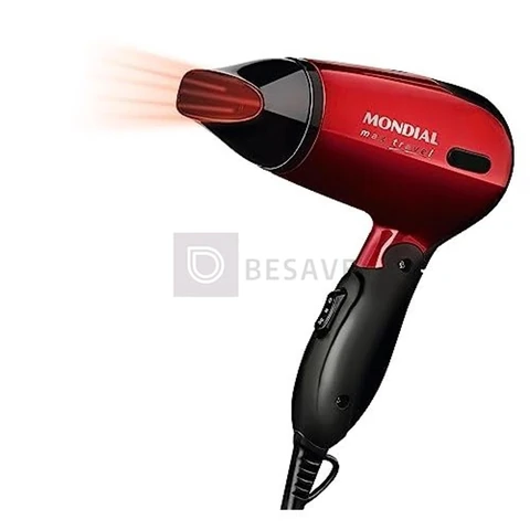 MONDIAL Secador, Max Travel, Bivolt, Preto/Vermelho, 1200W - SC-10