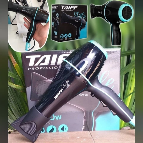 Secador Taiff Style 334 2000W 220V, Preto – Difusor e Concentrador Inclusos