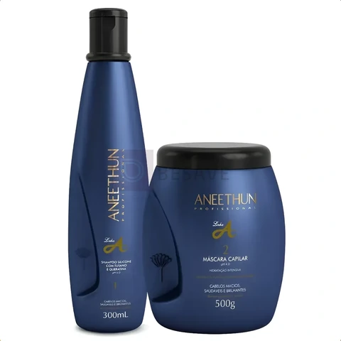 Kit Aneethun Shampoo 300ml E Máscara 500g Linha A Hidratação