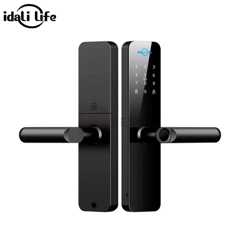 Fechadura Eletrônica Inteligente 6 em 1 IDALI LIFE Biometria, Senha Touch, Senha Temporária, App, Chave e Tag