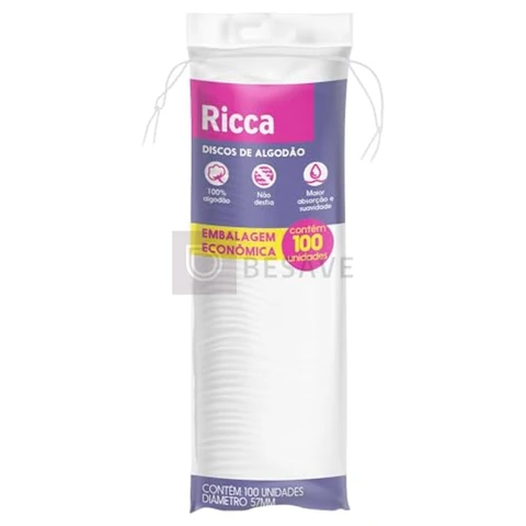 ALGODÃO DISCO RICCA 100 UND