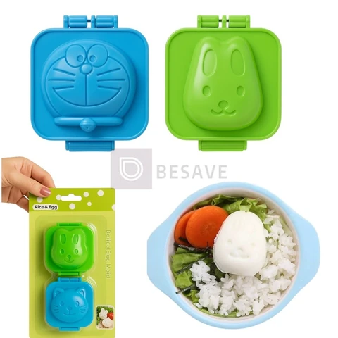 Molde Ovo Cozido Arroz Forma Lancheira Rice Egg Urso Coelho