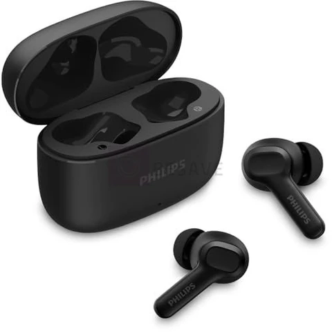 PHILIPS, Fone de Ouvido Sem Fio TWS, TAT1109BK/00, Bluetooth, Com Microfone, Até 24 horas de bateria, Preto