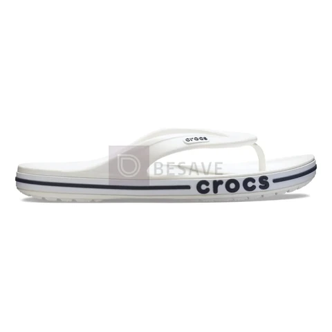 Chinelo Crocs Bayaband Flip White/navy