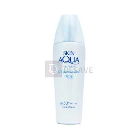 SKIN AQUA® Super Moisture Milk 40g - Protetor Solar Facial sem cor FPS50 com Ácido Hialurônico e Textura Leve