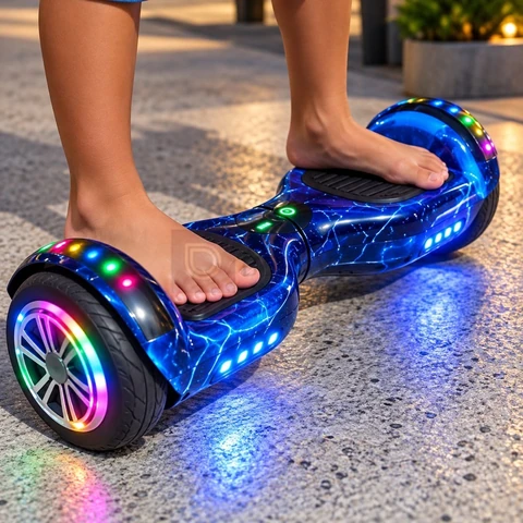 Hoverboard Infantil 6.5" - Skate Elétrico com LED Inteligente Bluetooth e Bateria Forte