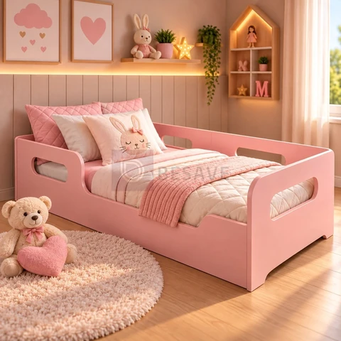 Cama Montessori 150x70 Infantil Com e Sem Colchão Menina e Menino