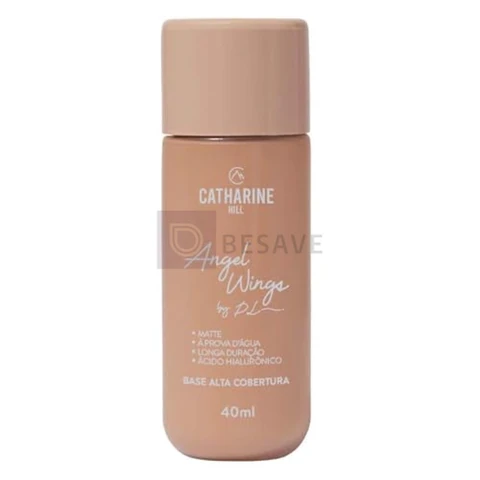 Catharine Hill Base Líquida Alta Cobertura Angel Wings 2022/A4 40ml À Prova D'água Acabamento Matte Vegano Ácido Hialurônico