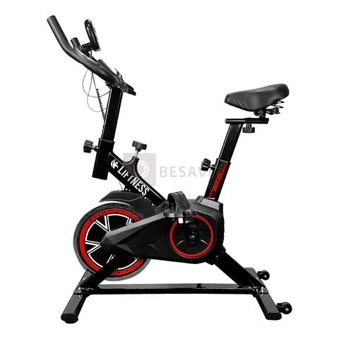 Bicicleta Ergométrica Profissional Spinning X11 Em Aço Carbono Suporta Até 120kg - Liftness Preto