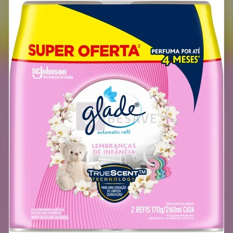 Glade Aromatizador de Ambiente Automático, Lembranças de Infância, 2 Refis de 260ml Cada