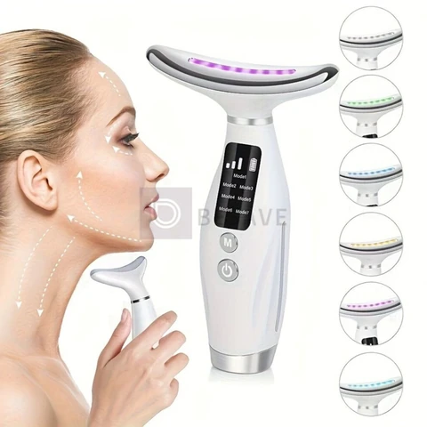 Massageador De Pele Firmeza Pescoço Led Massageador Portátil Beleza para Rosto e Pescoço